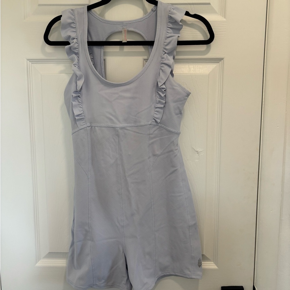 Free People Light Lavender Ruffled Romper